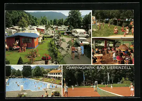 AK Bad Liebenzell, Campingpark in fünf Ansichten
