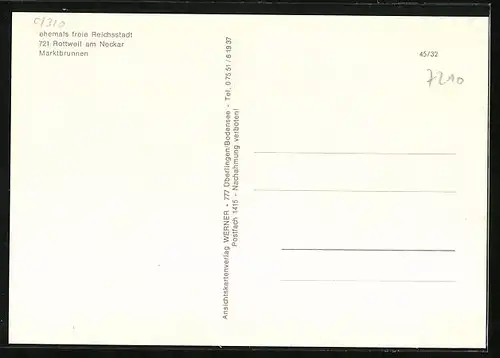 AK Rottweil am Neckar, Marktbrunnen
