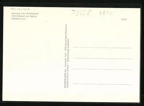 AK Rottweil am Neckar, Marktbrunnen