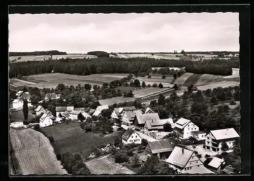 AK Spesshardt bei Calw im Schwarzwald, Gesamtansicht vom Flugzeug aus