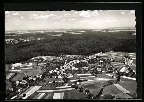 AK Oberkollbach Kreis Calw /Schwarzwald, Totalansicht vom Flugzeug aus