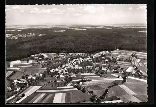 AK Oberkollbach Kreis Calw /Schwarzwald, Totalansicht vom Flugzeug aus