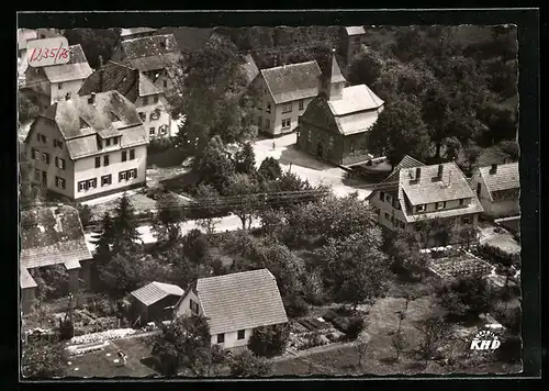 AK Neuhengstett Kreis Calw /Schwarzwald, Ortsansicht vom Flugzeug aus