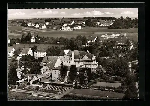 AK Möttlingen /Schwarzwald, Ortsansicht vom Flugzeug aus