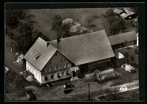 AK Maisenbach Kreis Calw /Schwarzwald, Gasthaus zum Hirsch vom Flugzeug aus