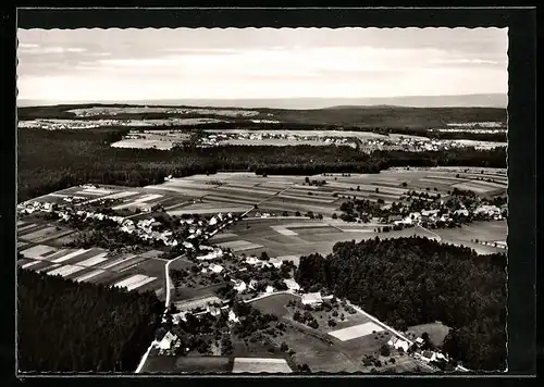 AK Maisenbach-Zainen Krs. Calw /Schwarzwald, Totalansicht vom Flugzeug aus