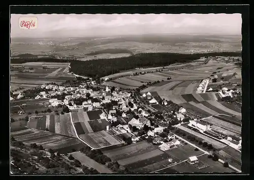 AK Möttlingen Kr. Calw /Schwarzwald, Totalansicht vom Flugzeug aus