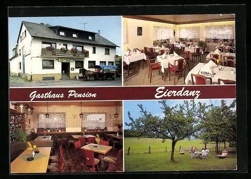 AK Vöhl-Buchenberg /Ederbergland, Vier Ansichten von Gasthaus-Pension Eierdanz