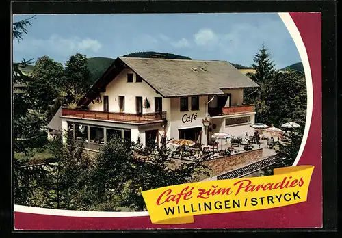 AK Willingen-Stryck /Hochsauerland, Cafè Zum Paradies