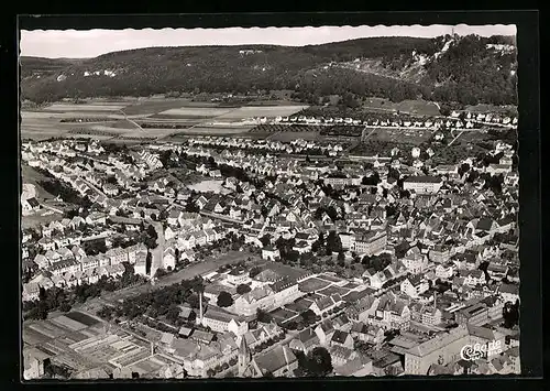 AK Ebingen /Württ., Totalansicht vom Flugzeug aus