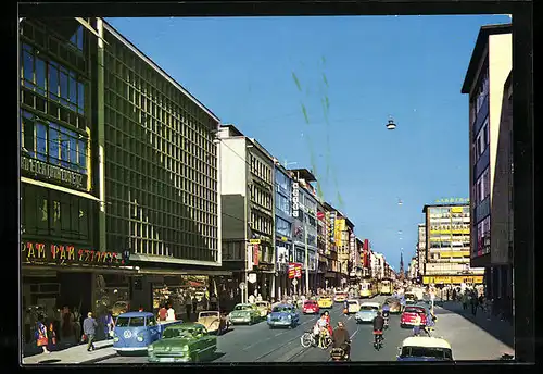 AK Karlsruhe, Kaiserstrasse während der Bundesgartenschau 1967