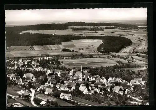 AK Salzstetten Kreis Horb /Schwarzwald, Totalansicht vom Flugzeug aus