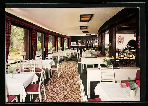 AK Fridingen /Donautal, Gastraum im Berghaus Knopfmacher
