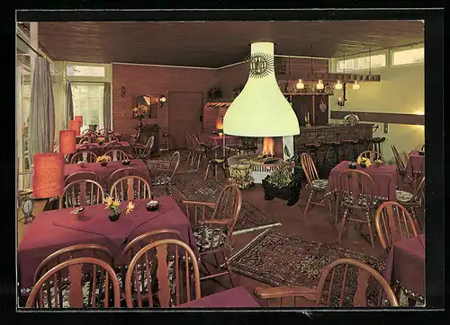 AK Schramberg /Schwarzwald, Gastraum im Cafè Brantner
