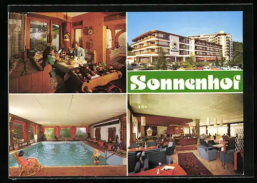 AK Waldachtal-Lützenhardt /Schwarzw., Vier Ansichten von Hotel Sonnenhof