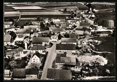 AK Laubach Kreis Biberach /Riss, Ortsansicht vom Flugzeug aus