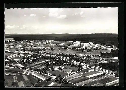 AK Oberkollbach Kreis Calw /Schwarzwald, Totalansicht vom Flugzeug aus