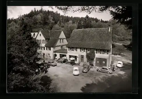 AK Adelberg Krs. Göppingen, Gaststätte Zachersmühle aus der Vogelschau