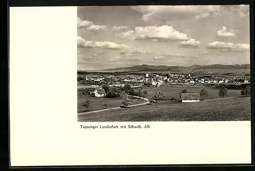 AK Trossingen, Trossinger Landschaft mit Schwäb. Alb