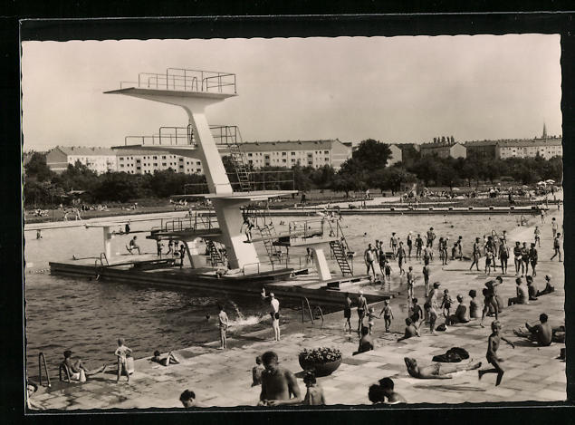 AK BerlinPankow, Freibad mit Sprungturm Nr. 12157793 oldthing
