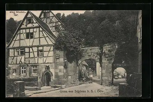 AK Schönau / Odw., Tor des Alten Klosters