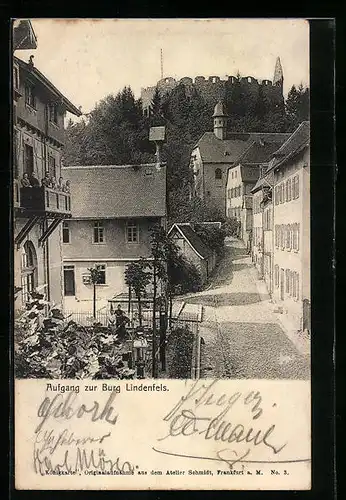 AK Lindenfels, Aufgang zur Burg