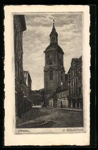 AK Berlin-Spandau, St. Nicolaikirche