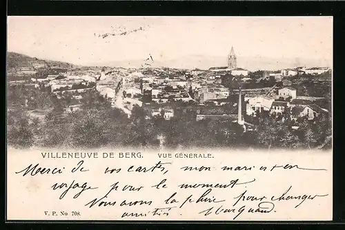 AK Villeneuve-de-Berg, Vue Générale