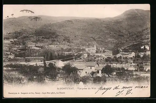 AK St-Fortunat, Vue prise du Midi