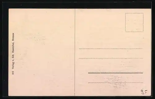 AK S.M.S. Kaiserin, das Kriegsschiff vor der Küste gesehen