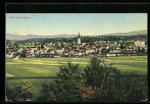 AK Herzogenbuchsee, Stadtpanorama mit der Kirche im Zentrum