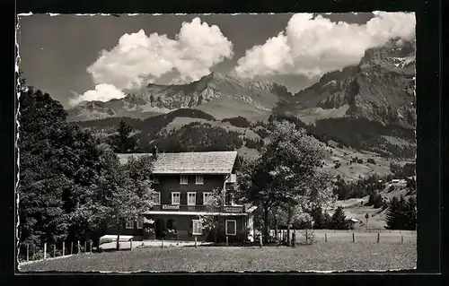 AK Adelboden, Blick auf die Pension Sonnmatt