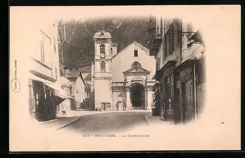 AK Moutiers, La Cathedrale, facade