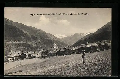 AK St-Jean-de-Belleville, Vue generale et le Glacier de Chaviere