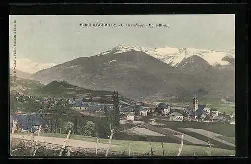 AK Mercury-Gemilly, Vue generale, Chateau Vieux Mont-Blanc