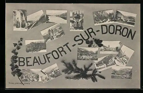 AK Beaufort-sur-Doron, Vue generale, L`Eglise, Hotel de Ville