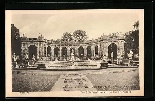 AK Berlin-Friedrichshain, vor dem Märchenbrunnen