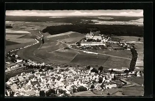 AK Neresheim, Fliegeraufnahme der gesamten Stadt