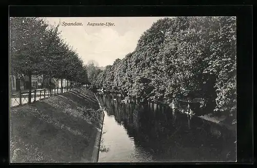 AK Berlin-Spandau, Partie am Augusta-Ufer