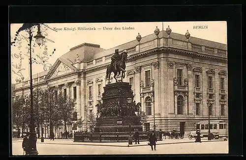 AK Berlin, Neue Königliche Bibliothek, Unter den Linden