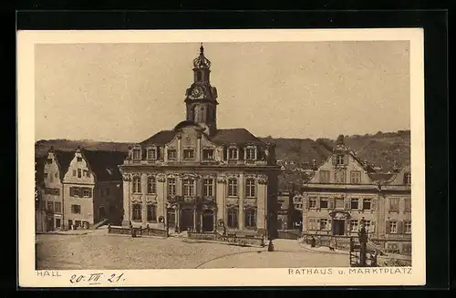 AK Schwäbisch Hall, Rathaus am Marktplatz