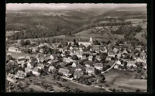 AK Mainhardt in Württemberg, Generalansicht der Stadt, Blick zur Kirche