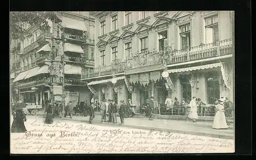 AK Berlin, Cafe Bauer Unter den Linden