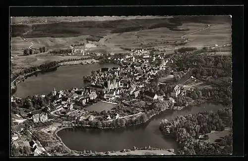 AK Waldsee in Württemberg, Fliegeraufnahme der gesamten Stadt