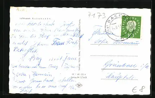 AK Mainhardt, Generalansicht der Stadt, Blick zur Kirche