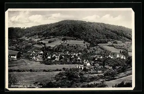 AK Döttingen a. Kocher, Generalansicht der Stadt