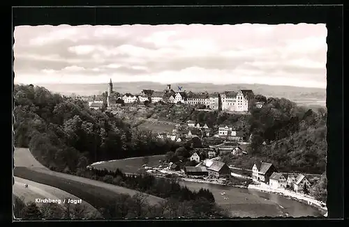 AK Kirchberg a. Jagst, Totalansicht mit dem Schloss