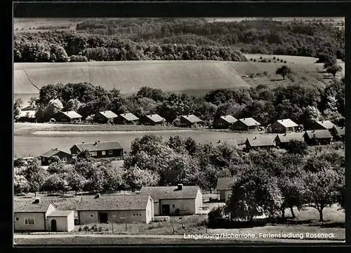 AK Langenburg bei Hohenlohe, an der Feriensiedlung Roseneck