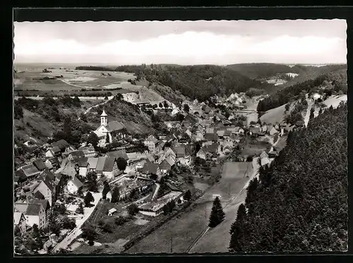 AK Untertalheim im Steinachtal bei Horb, Gesamtansicht der Stadt im Tal