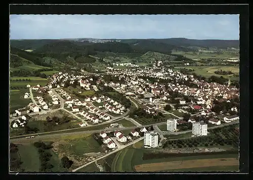 AK Gaildorf in Württemberg, Fliegeraufnahme der gesamten Stadt